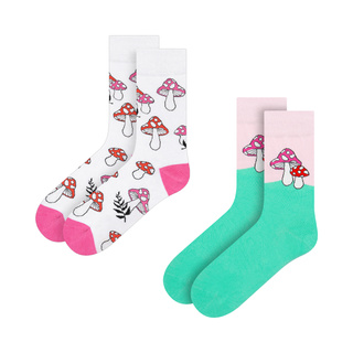 Chaussettes pour femmes SOXO champignons - 2 paires