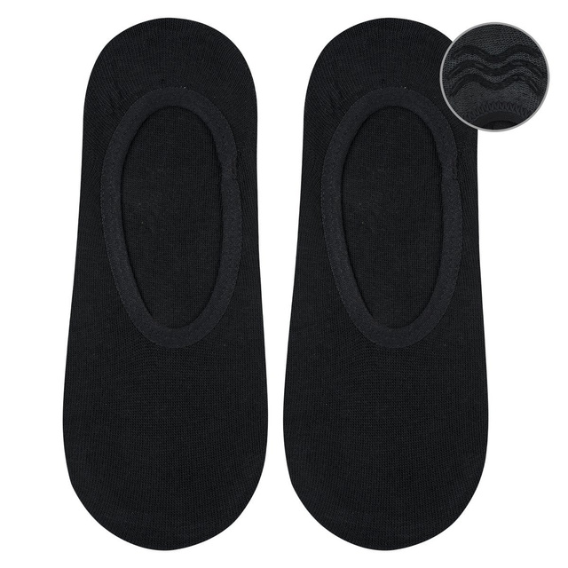 Lot de 6x chaussettes en coton siliconé noir pour hommes SOXO