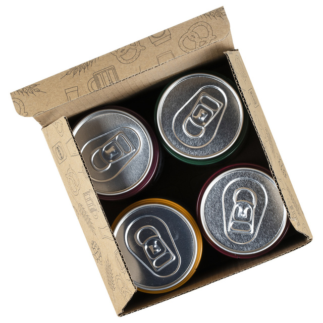 Lot de 4 chaussettes pour hommes colorées SOXO GOOD STUFF bière drôle dans une canette pour un cadeau