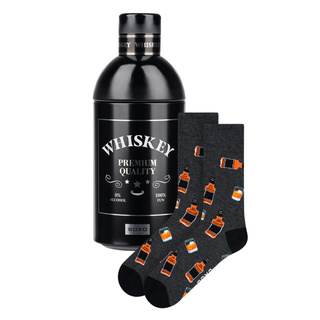 Chaussettes homme colorées SOXO GOOD STUFF | Whisky en bouteille | cadeau pour lui
