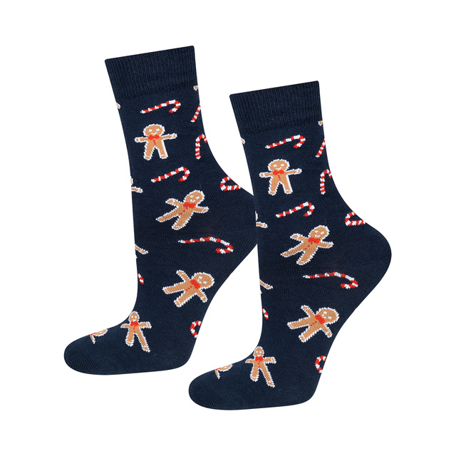 Set 4x chaussettes colorées pour femmes SOXO GOOD STUFF joyeux Noël cadeau chaussettes en coton