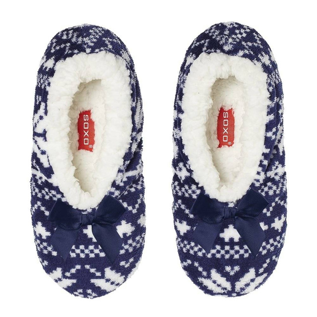 Ballerines de Noël avec nœud pour femmes SOXO