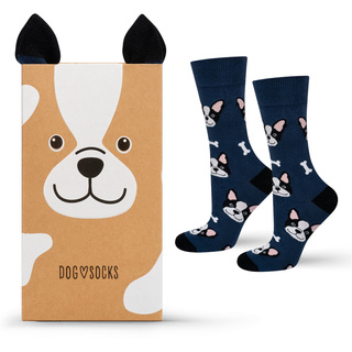 Chaussettes pour femmes | SOXO pour hommes | Chien dans une boîte | idée cadeau idéale | Unisexe