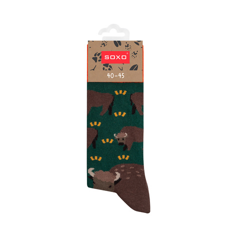 Chaussettes colorées pour hommes SOXO bison