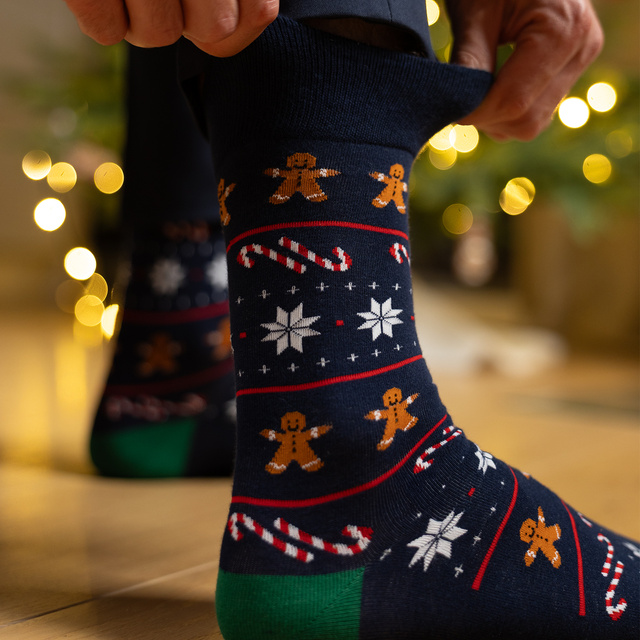 Chaussettes Bonhomme Pain d’Épices en Carte-Cadeau