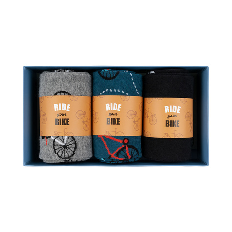 Chaussettes colorées pour hommes SOXO bicycle - 3 paires 