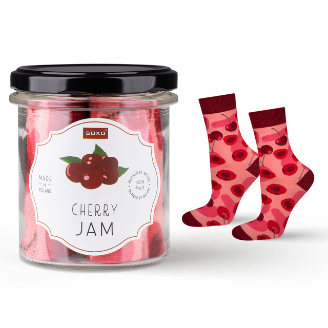 Chaussettes pour femmes SOXO GOOD STUFF cerises en bocal