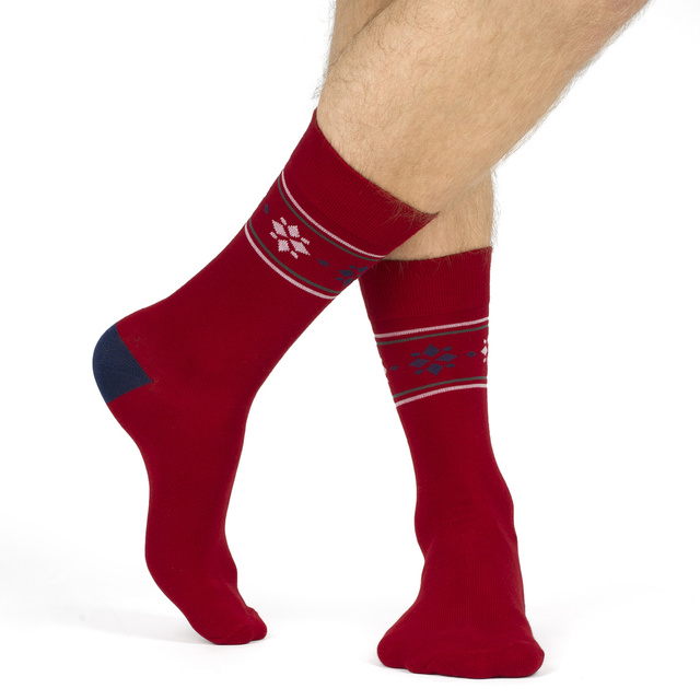 Set 3x chaussettes colorées pour hommes SOXO GOOD STUFF joyeux Noël cadeau chaussettes en coton