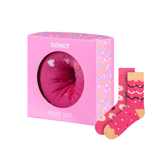 Chaussettes pour femmes SOXO GOOD STUFF donut dans une boîte