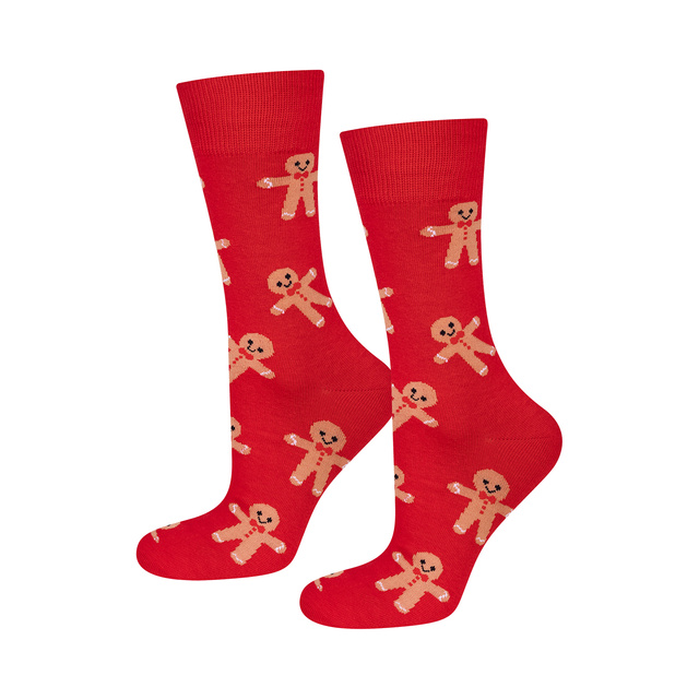 Set 4x chaussettes colorées pour hommes SOXO GOOD STUFF joyeux Noël cadeau chaussettes en coton