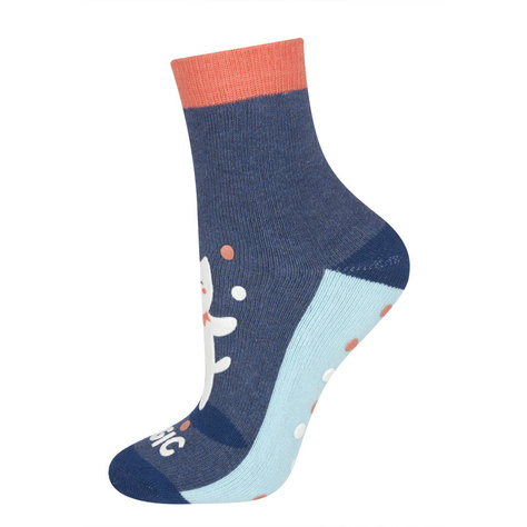 Chaussettes antidérapantes bleu marine pour enfants SOXO phosphorescentes