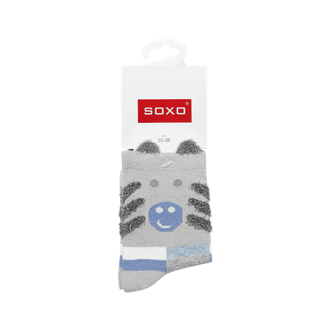 Chaussettes grises à oreilles SOXO pour enfants 