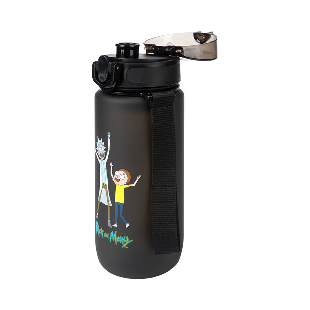 Bouteille d'eau 0.6L noire | durable et pratique | Rick and Morty