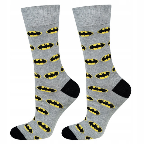 Chaussettes homme grises SOXO GOOD STUFF Batman DC Comics | pour cadeau