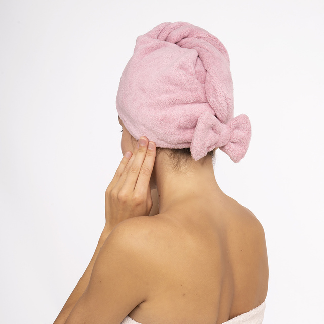 MOMO WAY Turban de bain rose | serviette