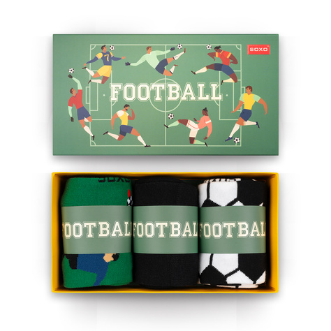 Chaussettes colorées homme SOXO Football - 3 paires 