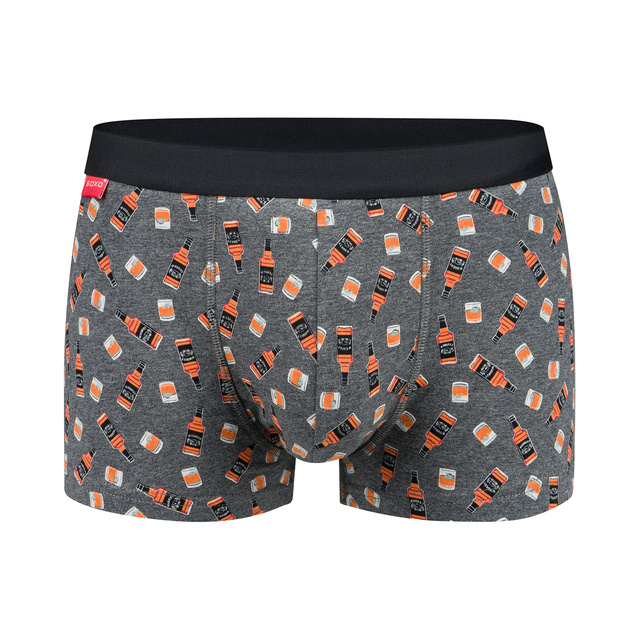 Boxer homme Whisky en bouteille SOXO | Idée cadeau | Fête des garçons | Culotte en coton