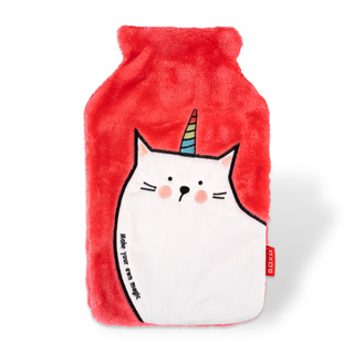 Chauffe bouillotte rose SOXO avec chat licorne