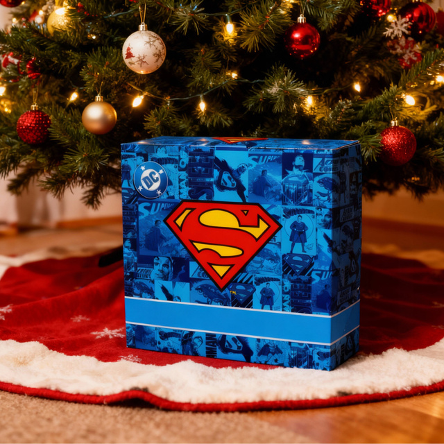 Coffret Chaussons Homme Superman + Gel Douche 2-en-1