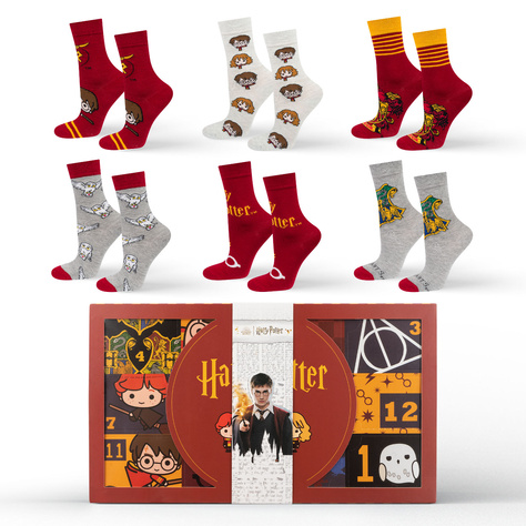 Calendrier de l'Avent Harry Potter | idée cadeau pour elle | le jour de la saint nicolas | Lot de 6 chaussettes SOXO pour femme