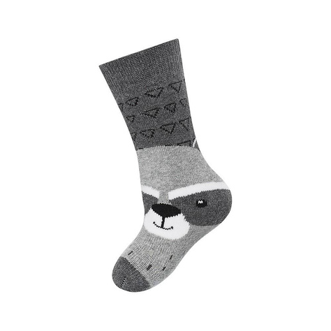 Chaussettes enfants gris SOXO raccoon jolly warm terry