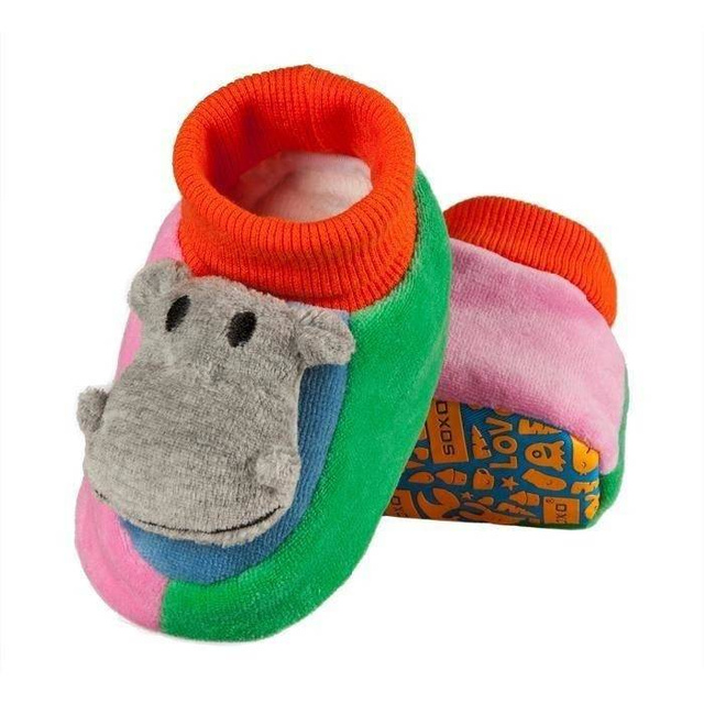Chaussons bébé hippopotame colorés SOXO