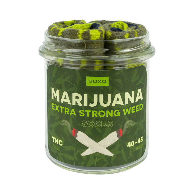 Chaussettes colorées pour hommes SOXO GOOD STUFF marijuana