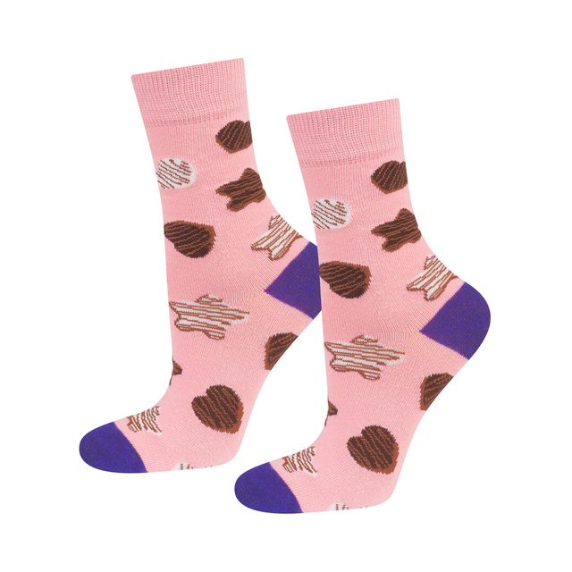 Chaussettes de pain d'épices SOXO pour femmes, en chocolat 