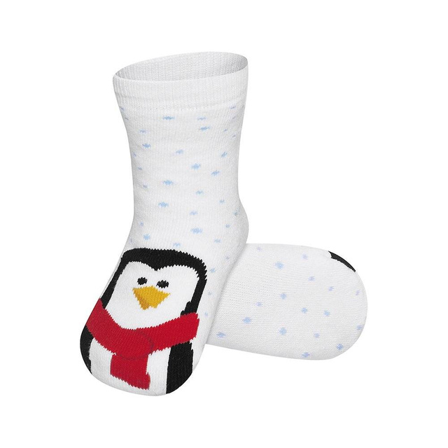 Chaussettes bébé blanches SOXO pingouin Cadeau de Noël