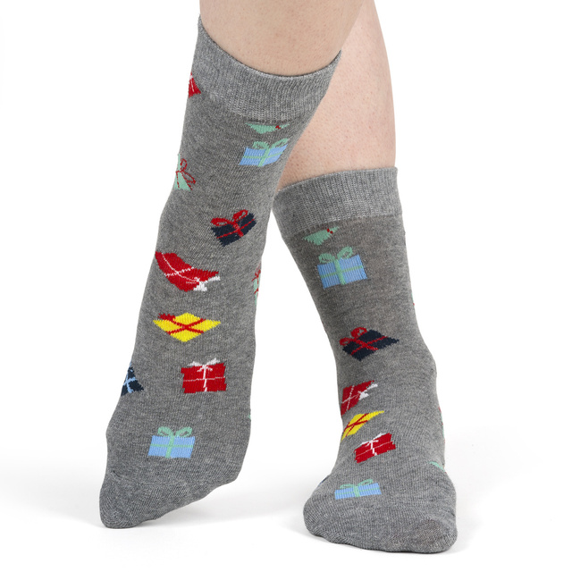 Set 4x chaussettes colorées pour femmes SOXO GOOD STUFF joyeux Noël cadeau chaussettes en coton
