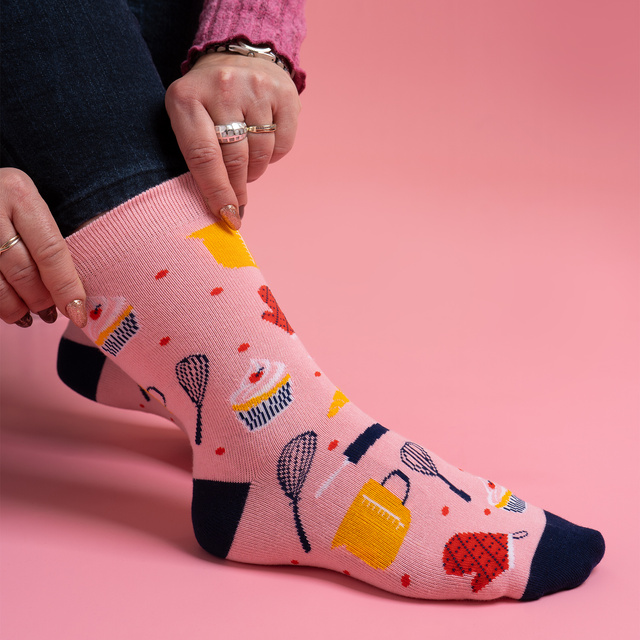 Chaussettes pour femmes SOXO pâtisserie maison, 2 paires