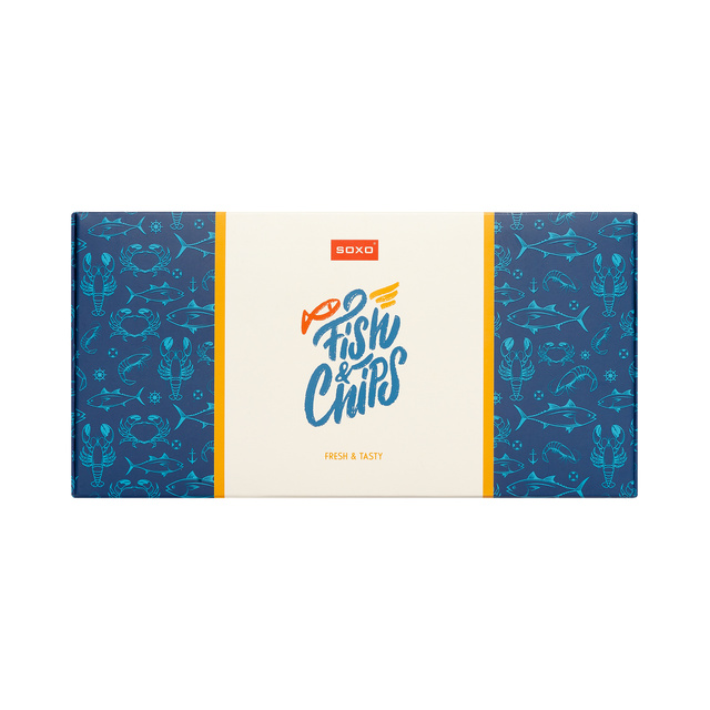 Chaussettes pour hommes Soxo fish and chips