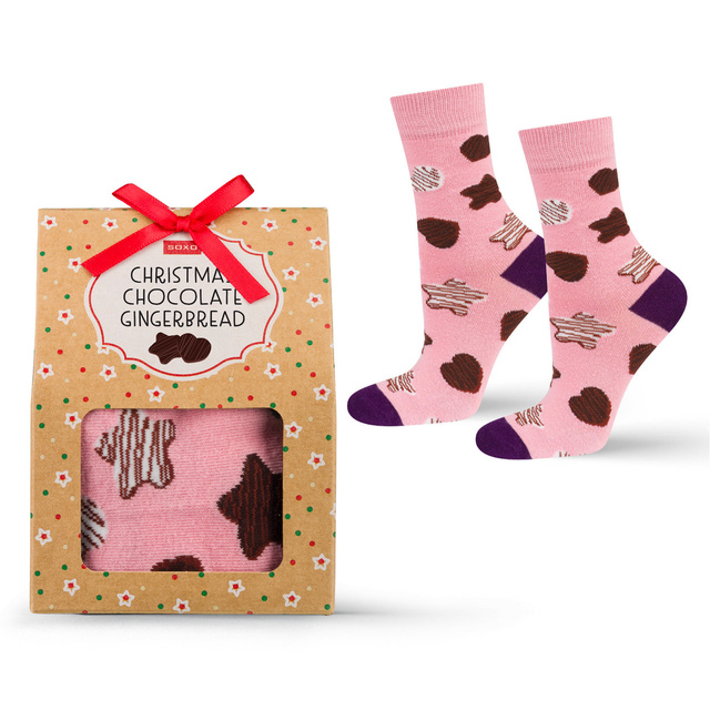 Chaussettes femme SOXO | biscuits au pain d'épice | Cadeau de Noël | le jour de la saint nicolas