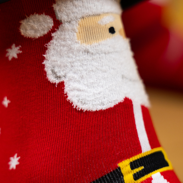 Chaussettes festives avec motif du Père Noël