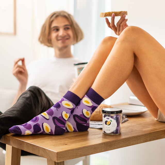 Chaussettes pour femmes SOXO GOOD STUFF plum jam un pot