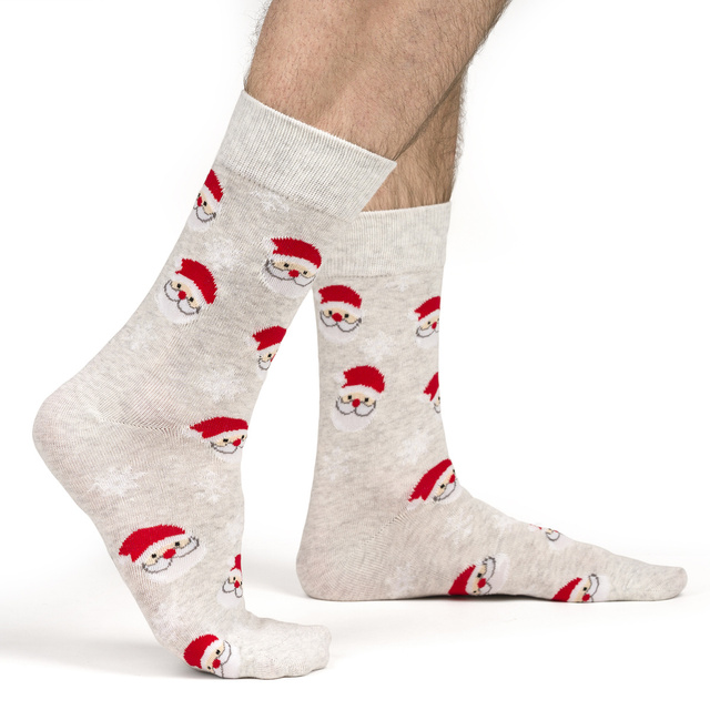 Set 4x chaussettes colorées pour hommes SOXO GOOD STUFF joyeux Noël cadeau chaussettes en coton