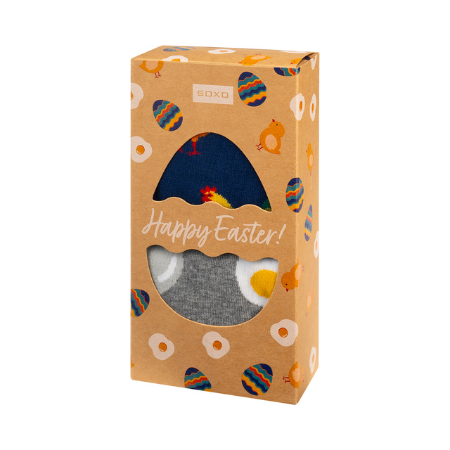 Paquet de chaussettes homme SOXO avec œuf et coq - 2 paires