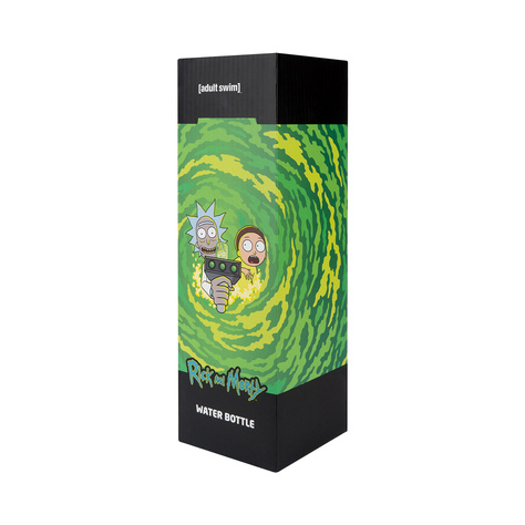 Bouteille d'eau 1L noire | durable et pratique | Rick and Morty