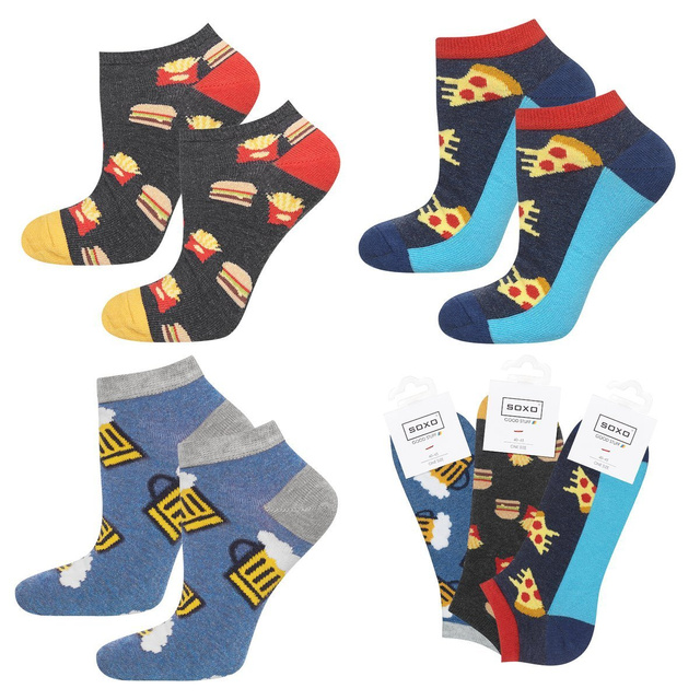 Lot de 3 chaussettes colorées SOXO GOOD STUFF pour homme