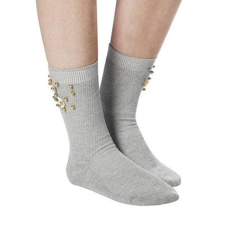 SOXO Women's socks with 'Pearls' white