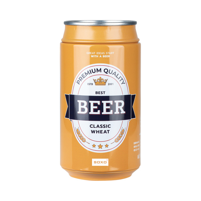 Chaussettes colorées pour hommes SOXO GOOD STUFF, bière brune amusante, fumées en canette