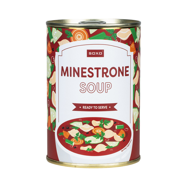 Chaussettes pour hommes | Soupe minestrone SOXO GOOD STUFF femme en conserve | coloré | drôle | idée cadeau pour elle | pour lui unisexe