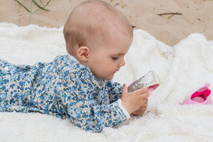 Chaussons bébé ballerine SOXO argentés pour princesse