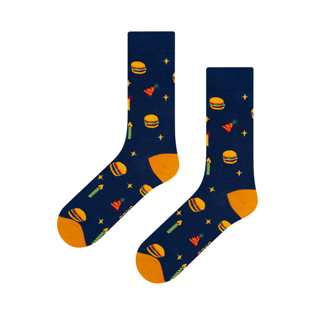 Chaussettes Carte d'anniversaire Burger 2 Paires