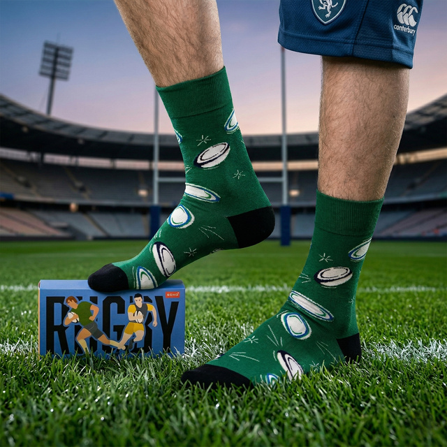 Chaussettes colorées homme SOXO Rugby - 3 paires