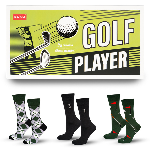 Chaussettes colorées homme SOXO Golf - 3 paires 