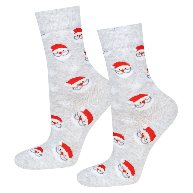 Set 4x Chaussettes colorées pour femmes et SOXO gris thermofor LARGE 1.8l en pull-over housse plein d'amour