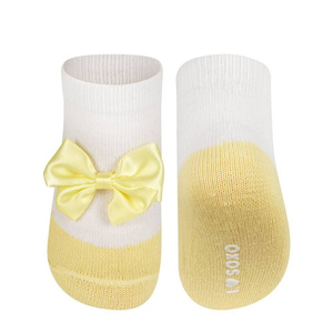 Chaussettes de ballerine jaunes avec noeud pour bébé SOXO