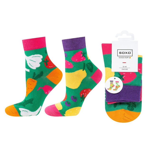 Chaussettes colorées pour femmes SOXO : un plaisir inégalé avec les légumes