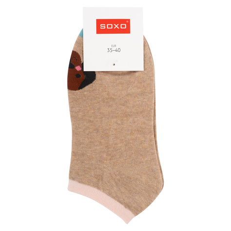 Lot de 5x chaussettes colorées pour dames SOXO chiens